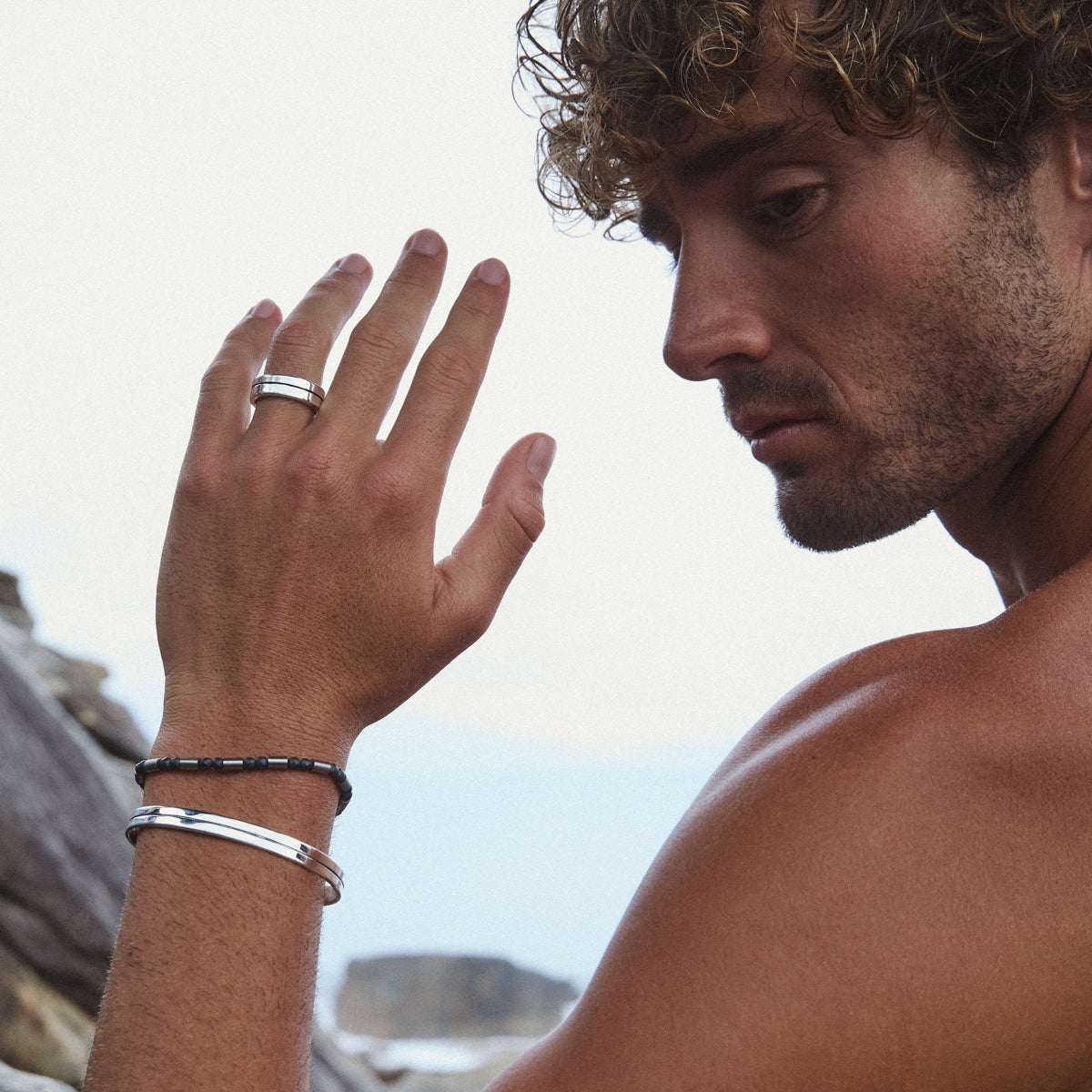 Horizon Men's Silver Cuff