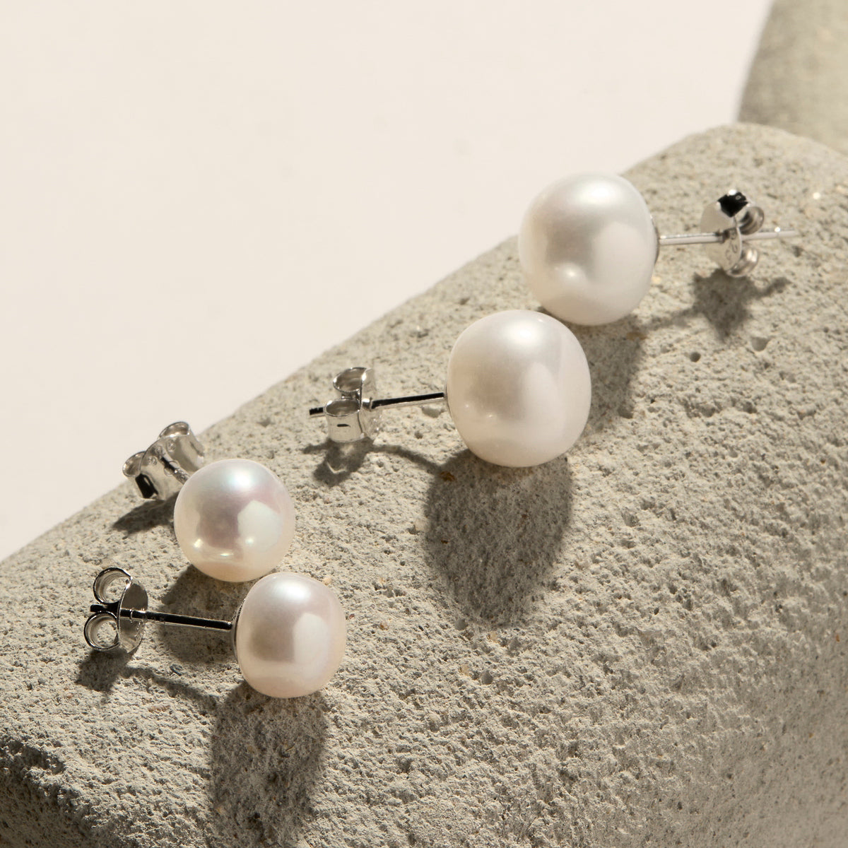 Luminosity Pearl Bridal Stud Earrings