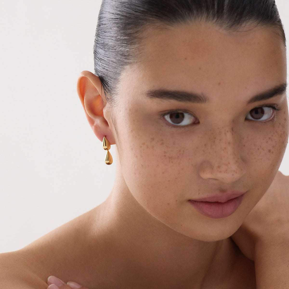 Liora Double Drop Stud Earrings