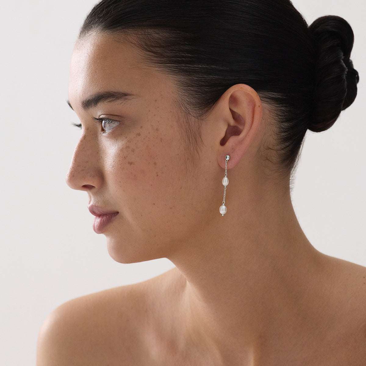 Tidal Whisper Double Pearl Earrings