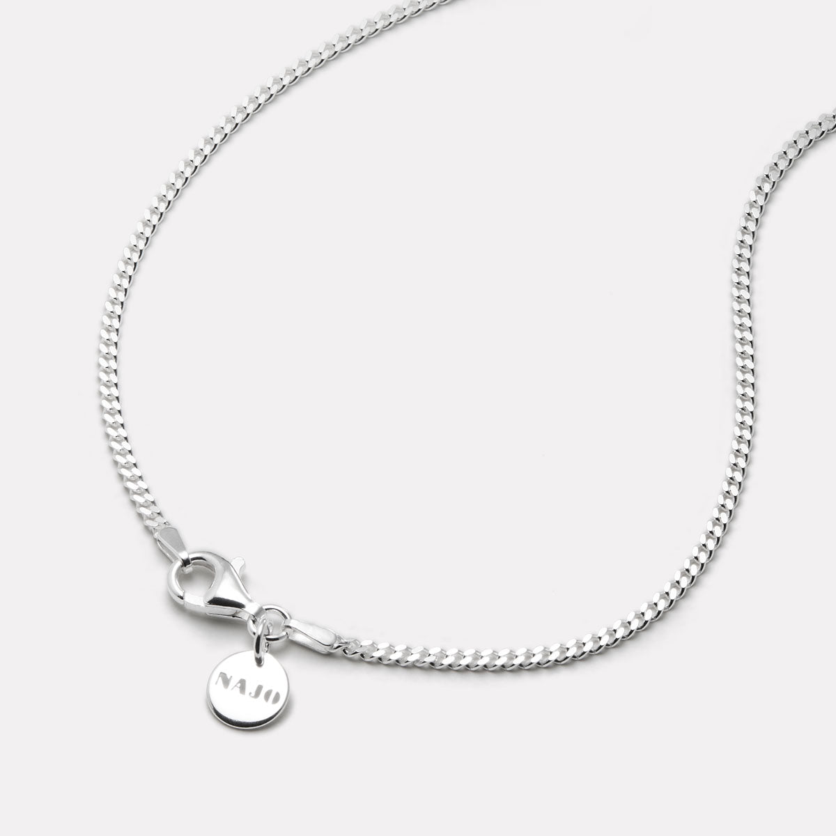 Cuban Men's Silver Chain Necklace 2.1mm
