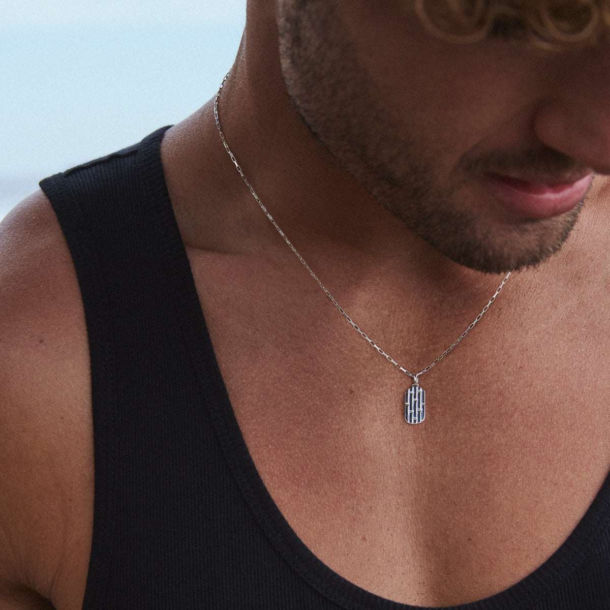 The Maker Men's Silver Necklace (55cm+ext)