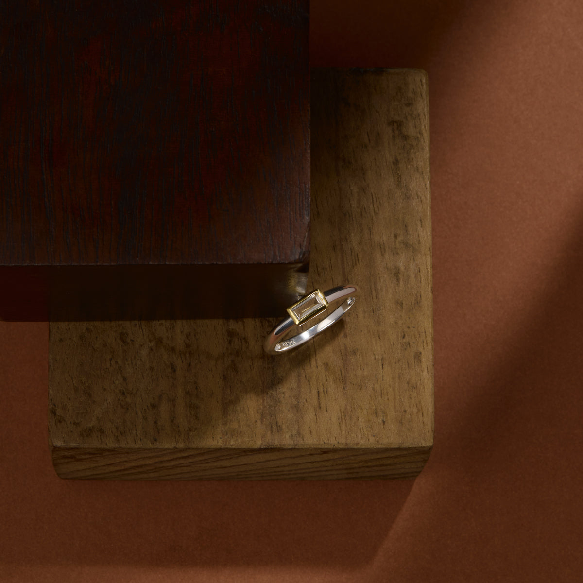 Skye 2-Tone (sil/yell) Cubic Zirconia Ring