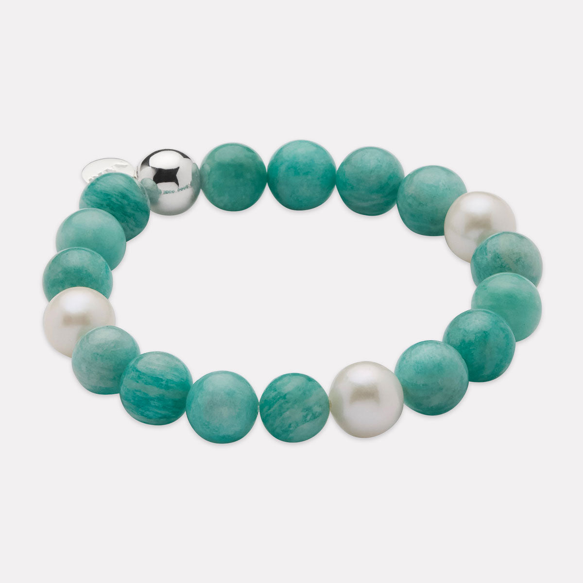 Sunset Amazonite & Pearl Stretch Bracelet