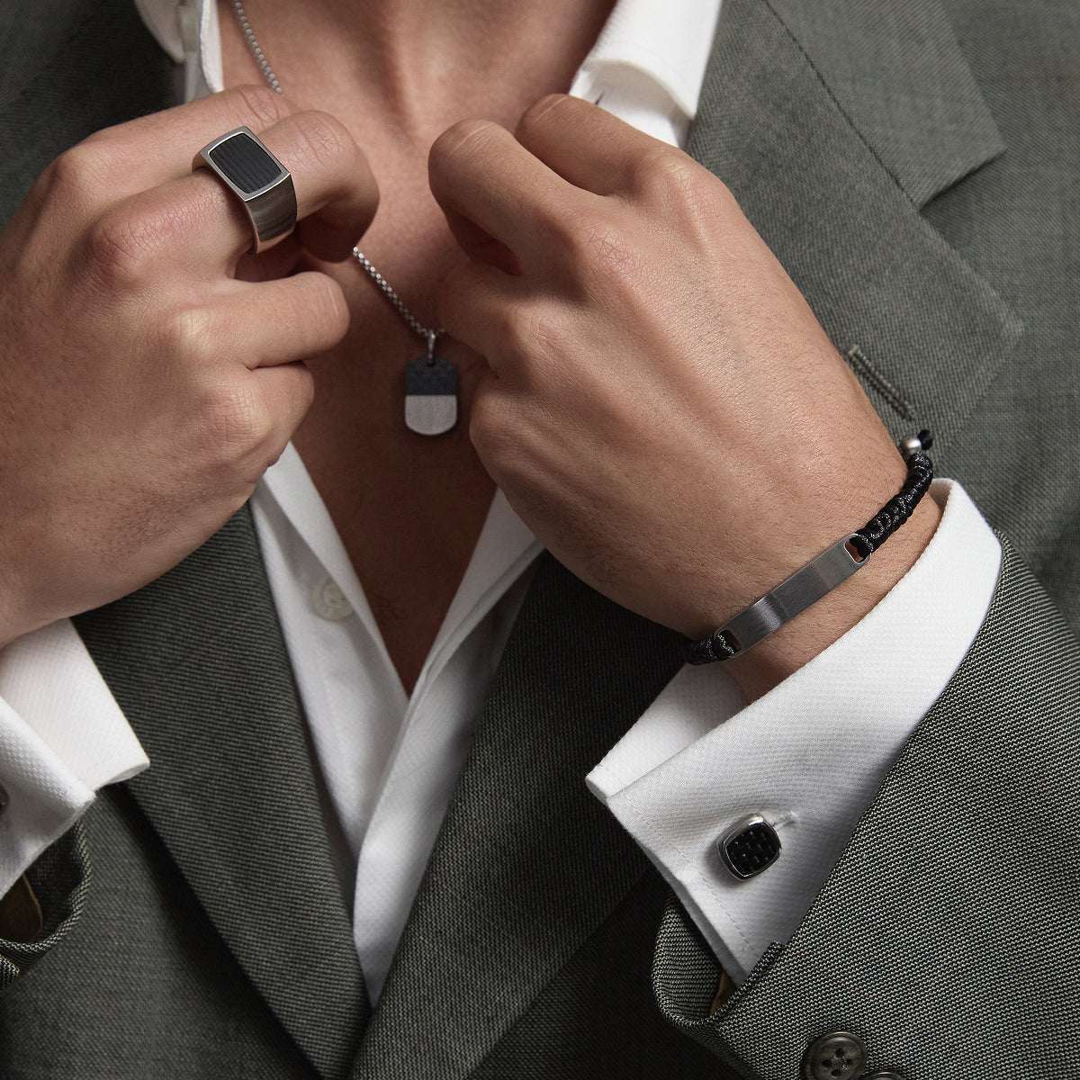 Elemental Men’s Cord Identity Bracelet