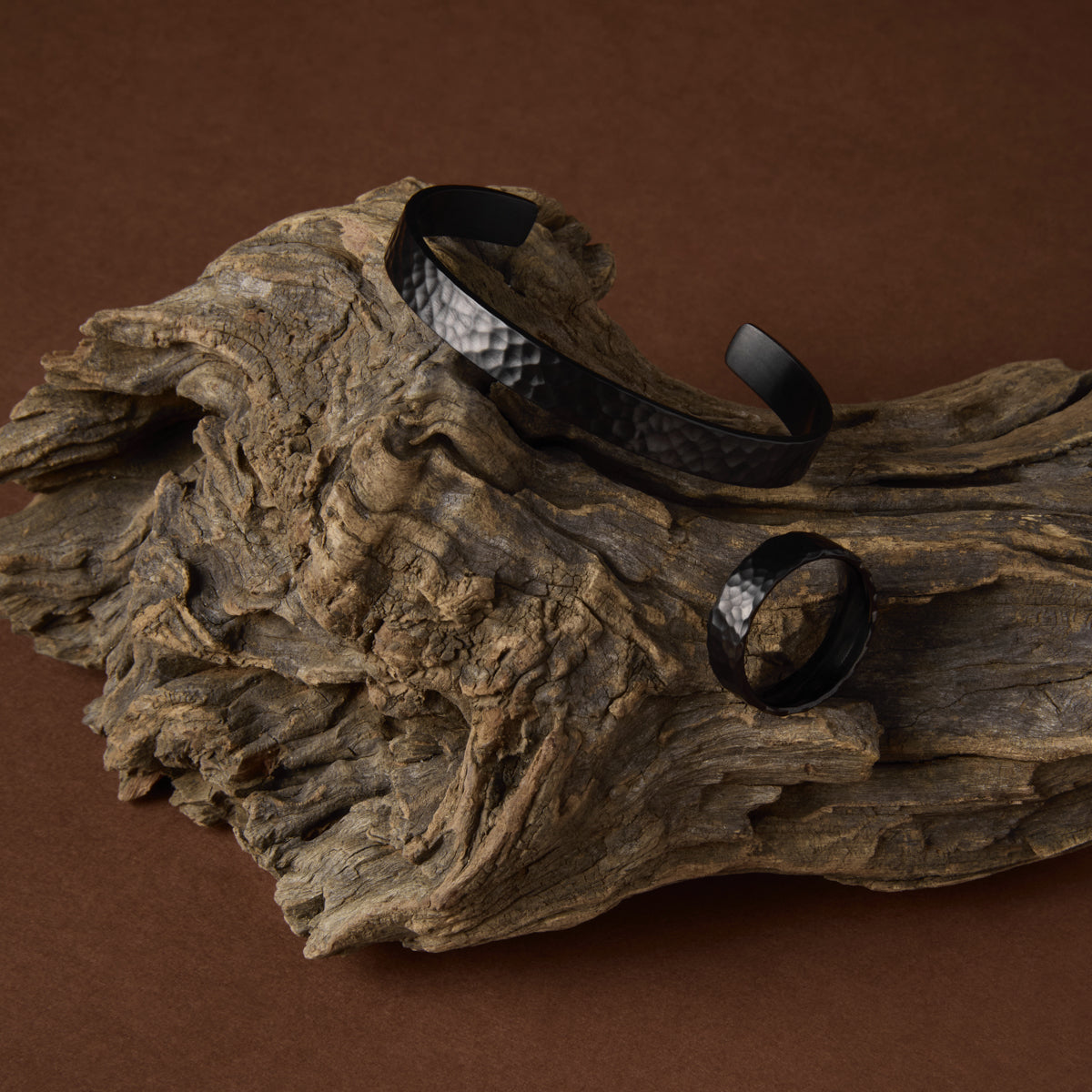 Midnight Men's Black PVD Steel Cuff