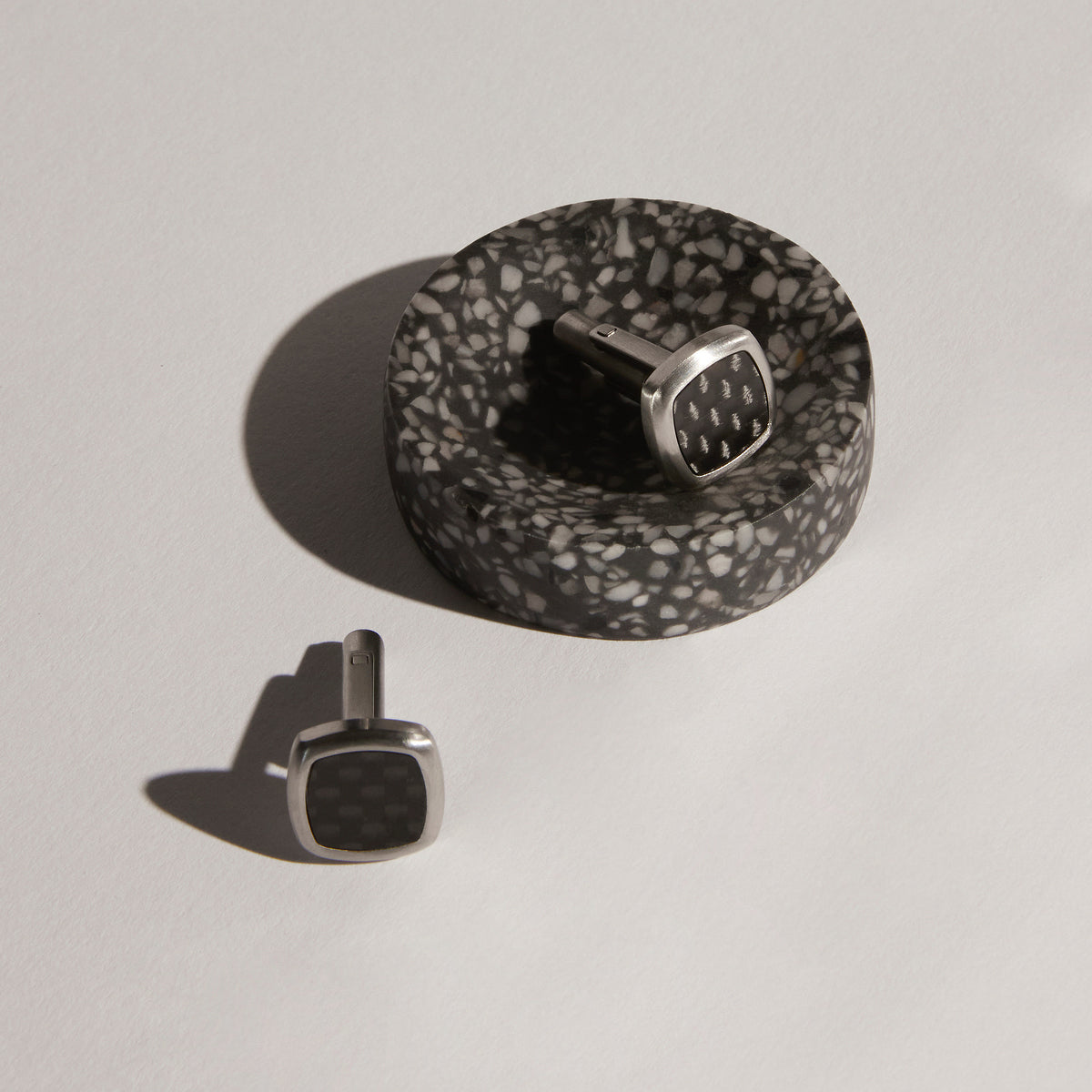 The Aviator Carbon Fibre and Steel Cufflinks