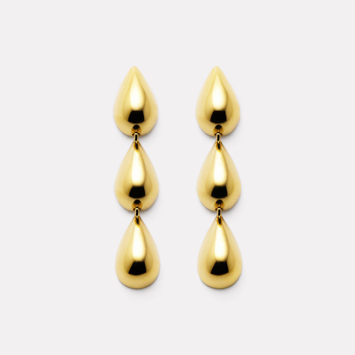 Liora Triple Drop Stud Earrings