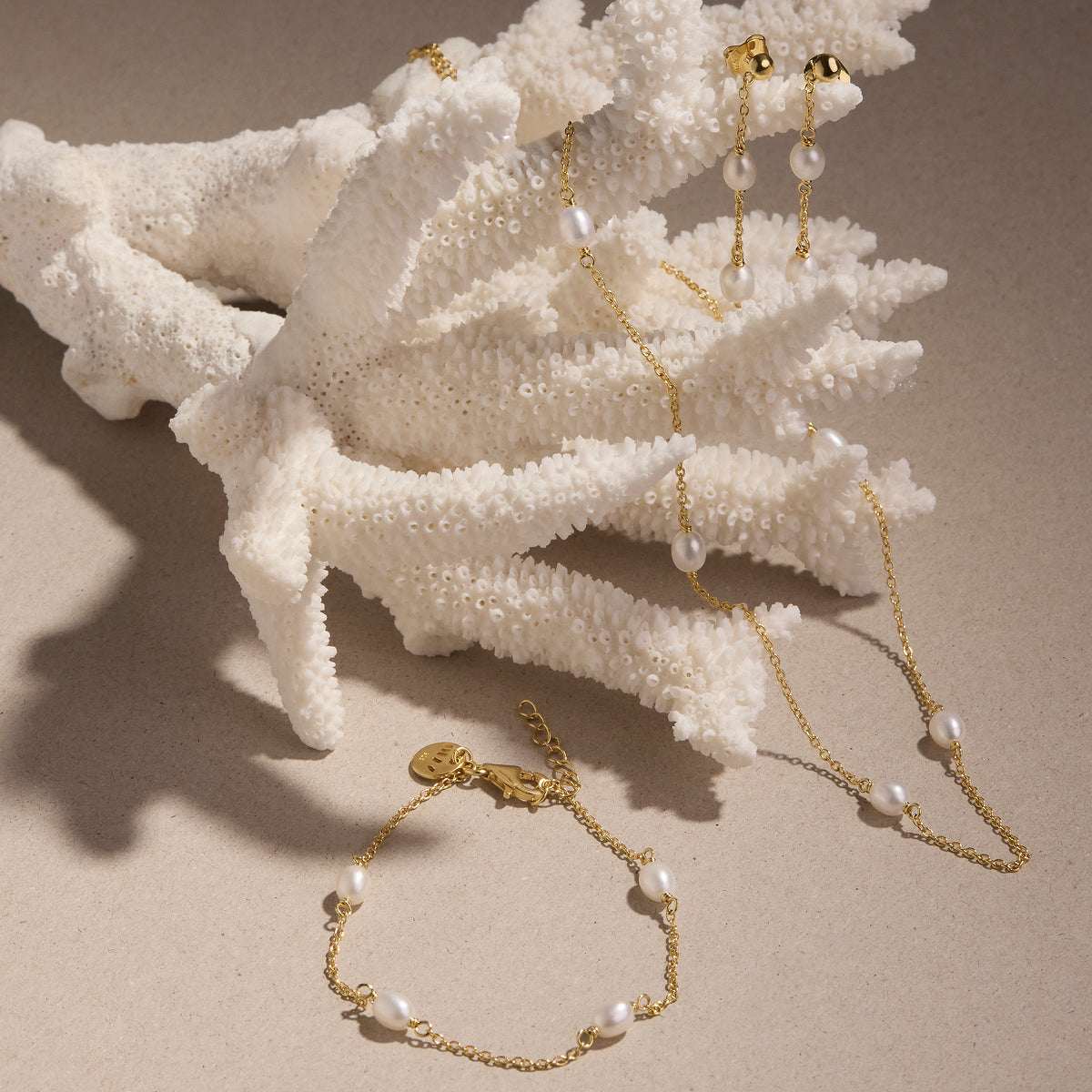 Tidal Whisper Double Pearl Earrings