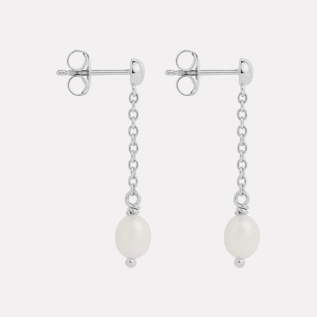 Tidal Whisper Single Pearl Earrings