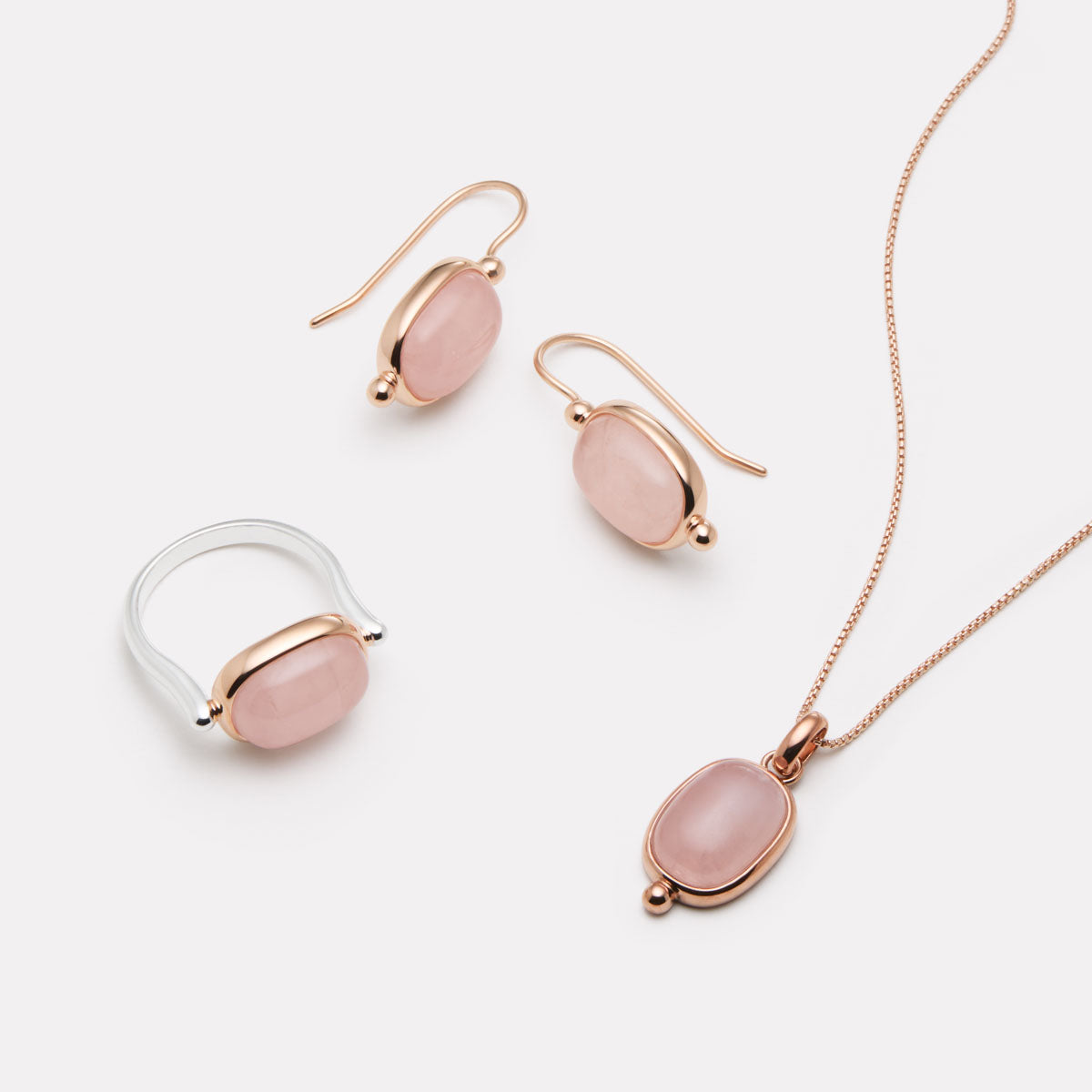 Fleur Rose Quartz Pendant