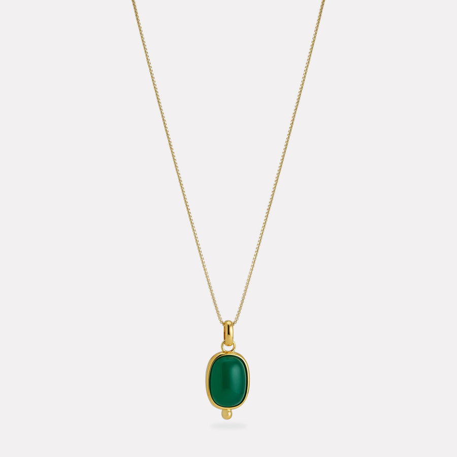 Fleur Green Onyx Pendant