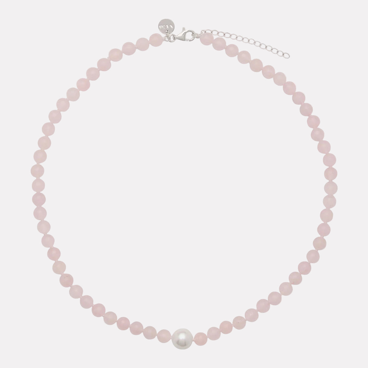Sunset Rose Quartz & Pearl Necklace