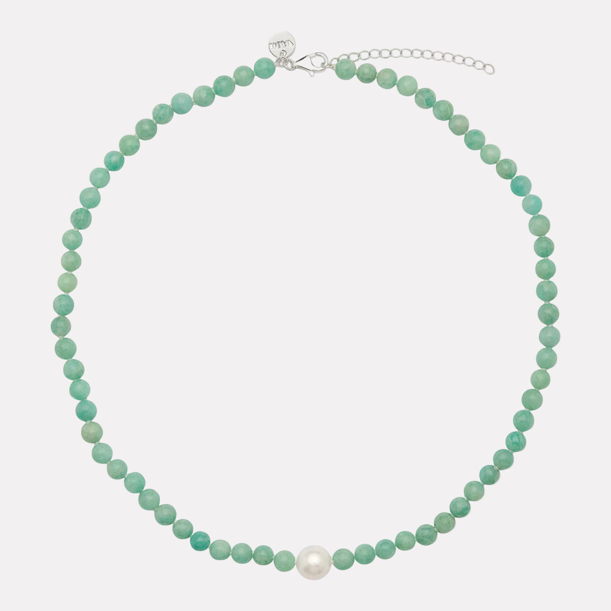 Sunset Amazonite & Pearl Necklace