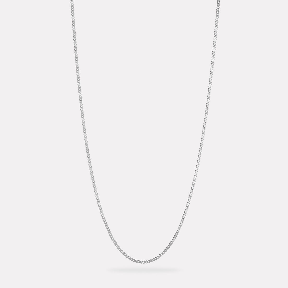 Cuban Men's Silver Chain Necklace 2.1mm