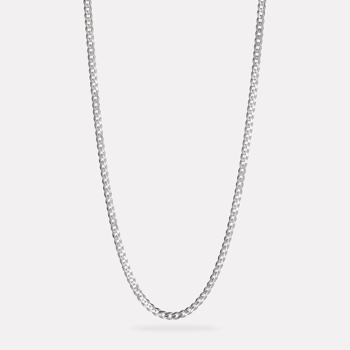Cuban Men's Silver Chain Necklace 4.3mm