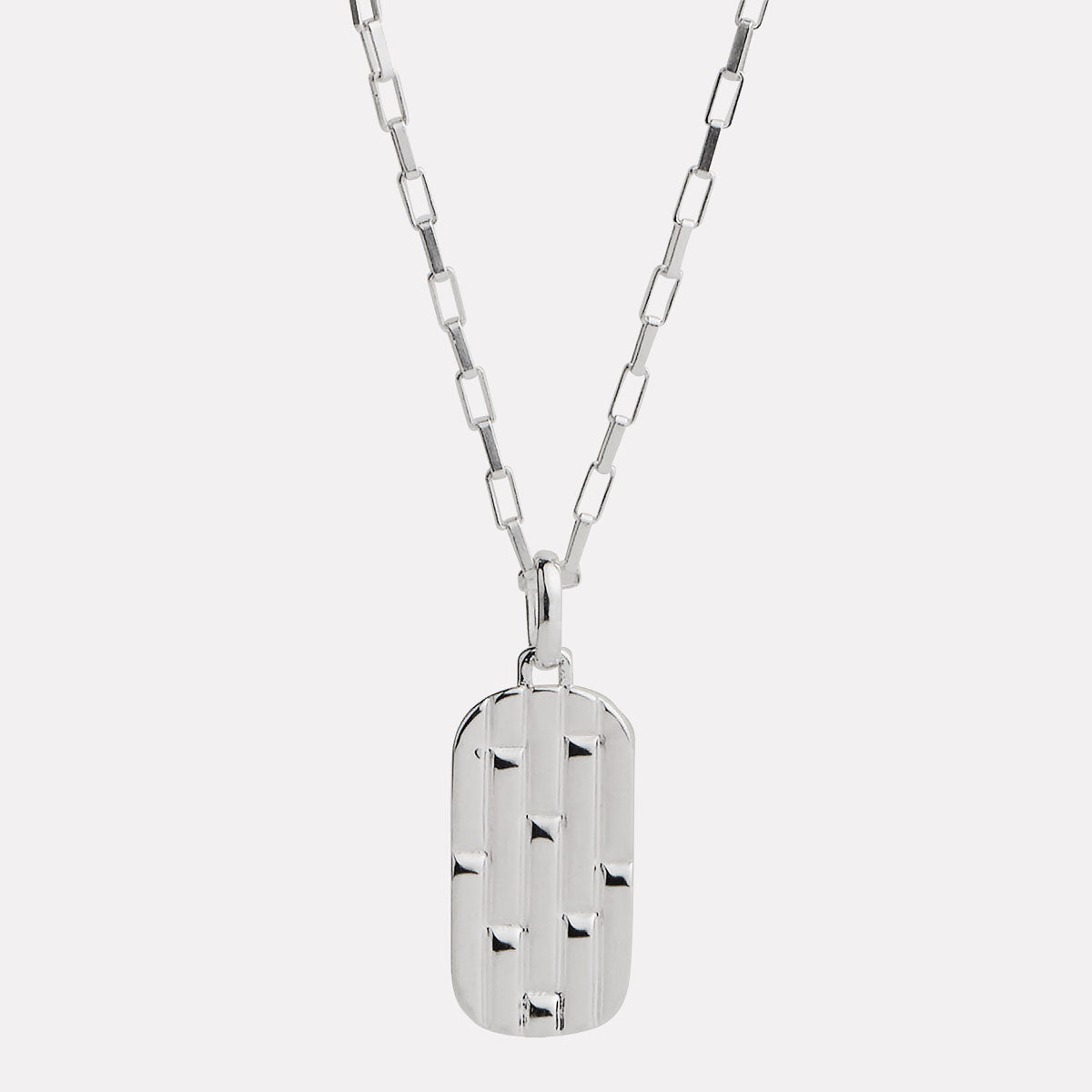 The Maker Men's Silver Necklace (55cm+ext)
