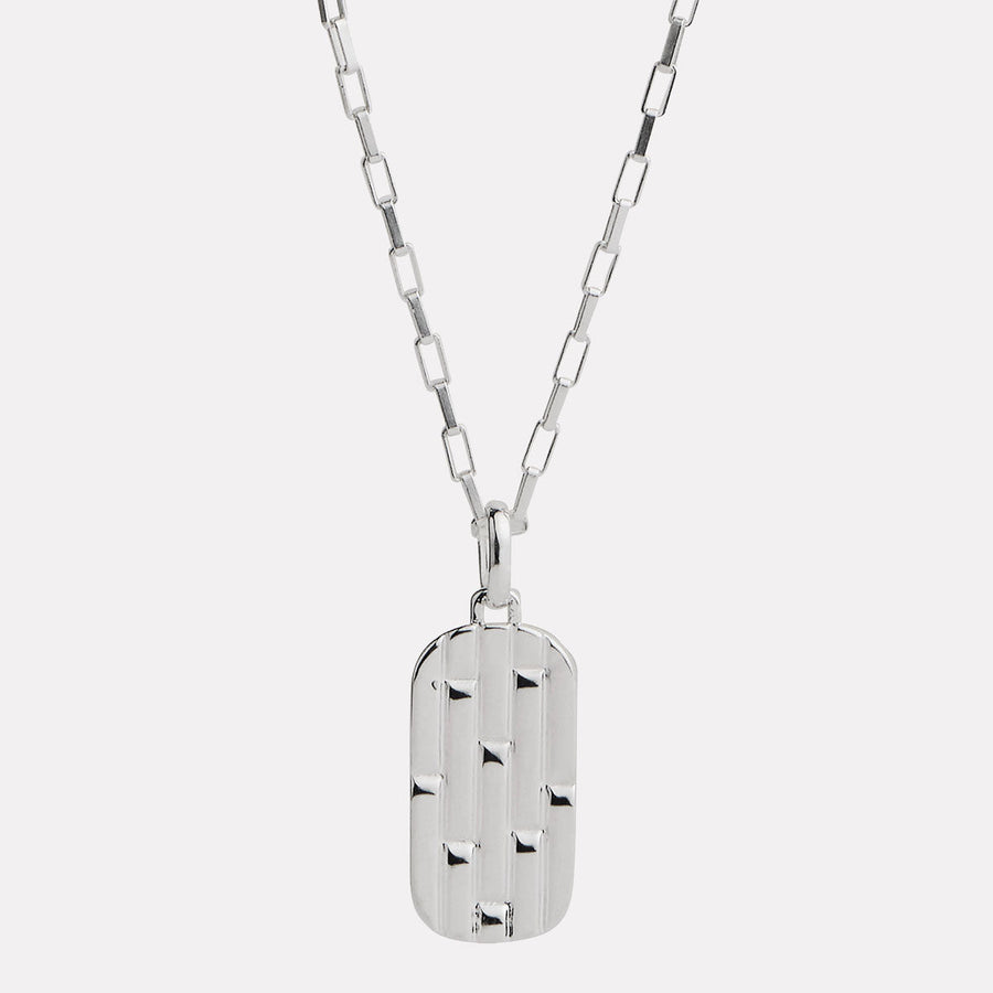 The Maker Men's Silver Necklace (55cm+ext)