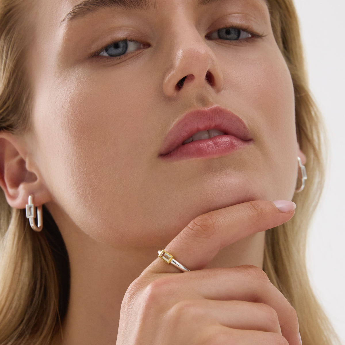 Skye 2-Tone (sil/yell) Cubic Zirconia Ring