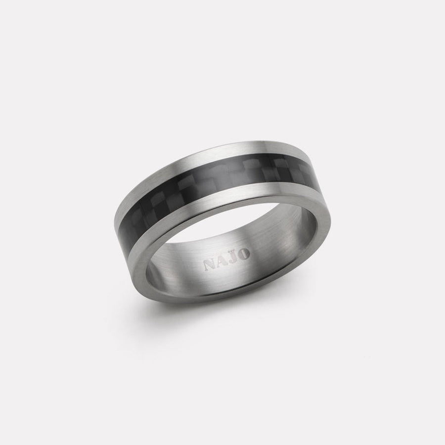 The Aviator Carbon Fibre and Steel Ring